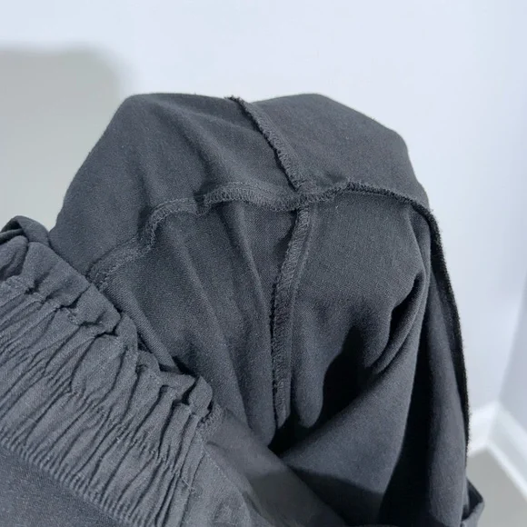 Madewell Petite Pull-On Straight Crop Pants in Linen Blend Black 10 P NP860 Boho - Picture 12 of 14